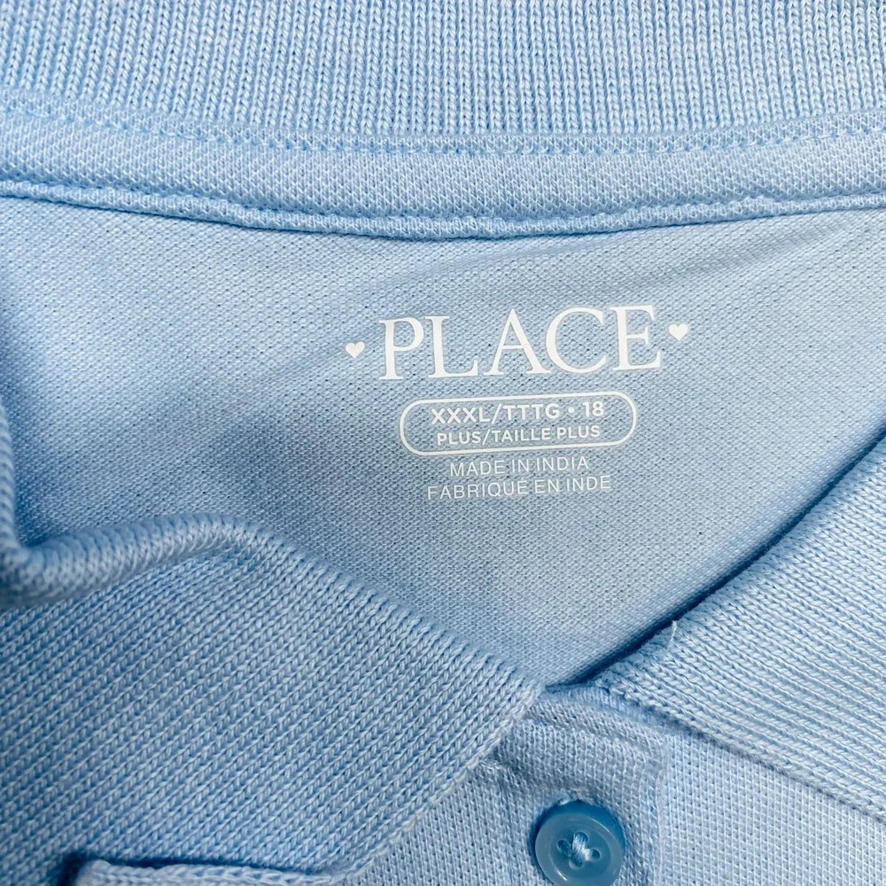 Children’s Place Girls Uniform Polo Light Blue XXXL 18 New